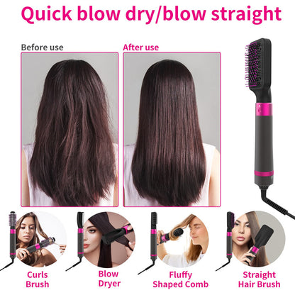 5-in-1 Professional Hair Dryer and Straightening Brush