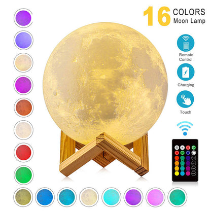 Rechargeable LED 3D Moon Lamp