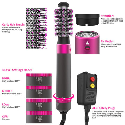 5-in-1 Professional Hair Dryer and Straightening Brush