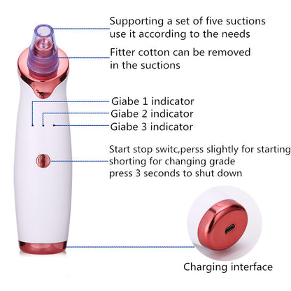 USB Rechargeable Blackhead Remover Vacuum